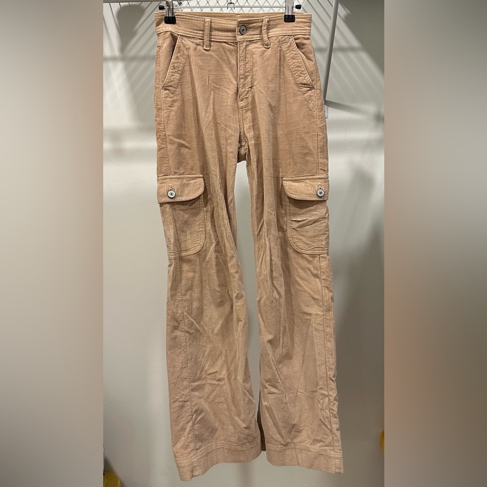 American Eagle Cargo Pants High Rise Baggy Wide Leg Size 000